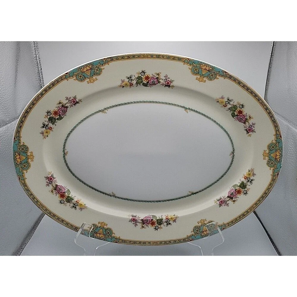 Vtg Meito China Japan Madrid Oval Serving Platter 14